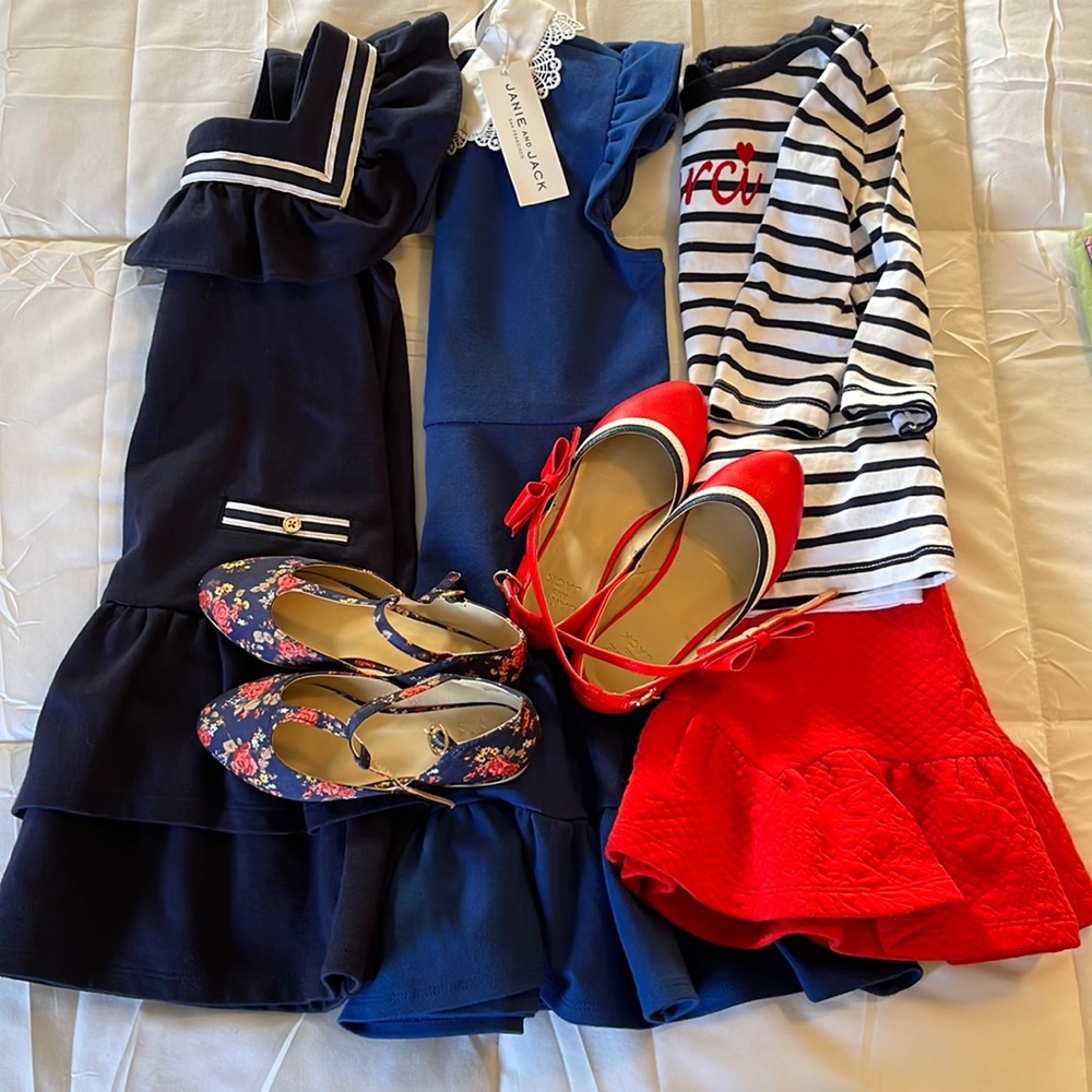 Janie and Jack Dresses (5), Outfit (4), and Shoes (10)